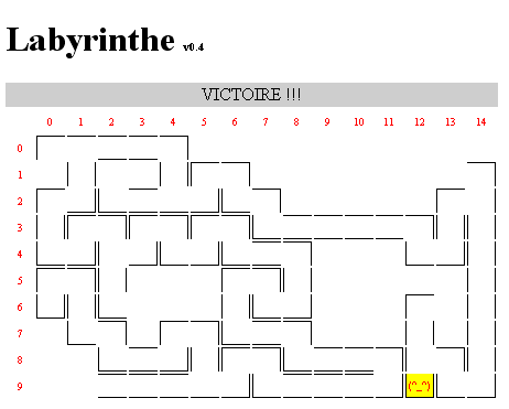 Labyrinthe - version 0.4