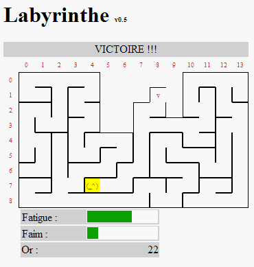 Labyrinthe - version 0.5